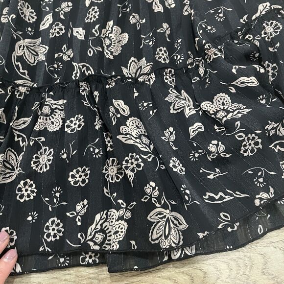 Zara Floral Print Knee Length Sheer Fabric Minidress With Long Sleeve Med ... - Picture 5 of 8